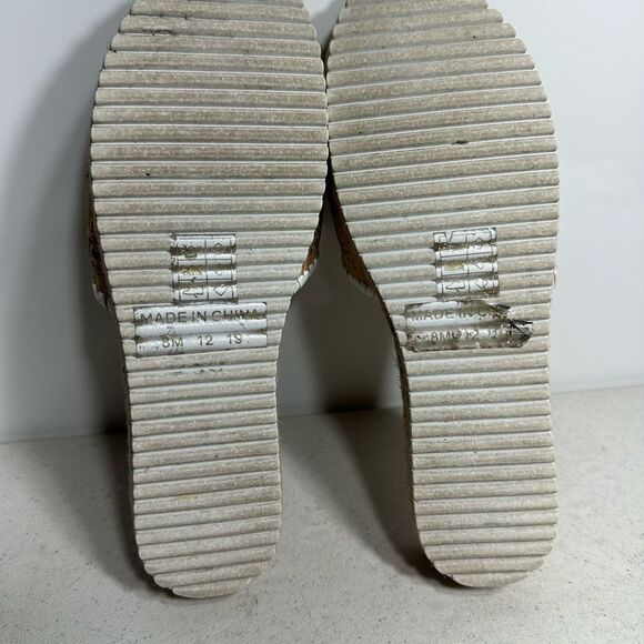 Jack Rogers RO Cork Slide Sandals Slip On Flower Cutout Platform Espadrille 8 - Picture 7 of 8